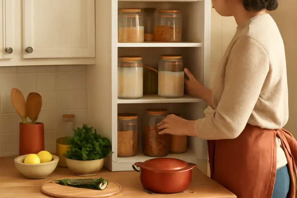 A second photo showing a related step or detail for airtight canister sizing guide
