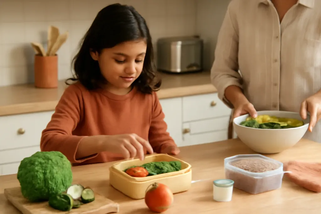A second photo showing a related step or detail for back to school lunch packing tips