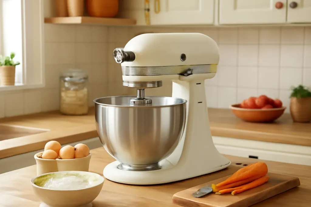 Photo illustrating best size stand mixer for family baking