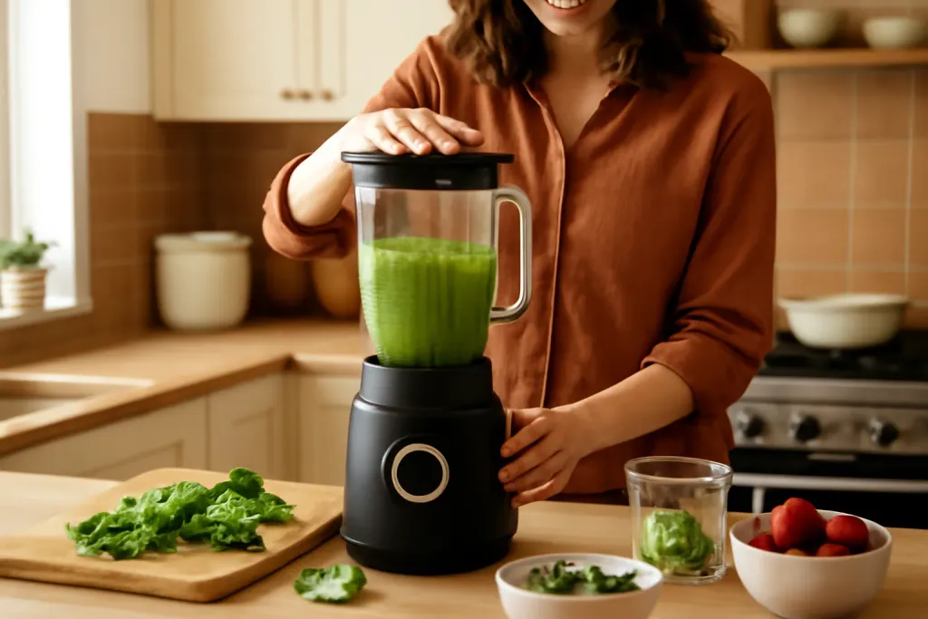 A second photo showing a related step or detail for blender vs food processor