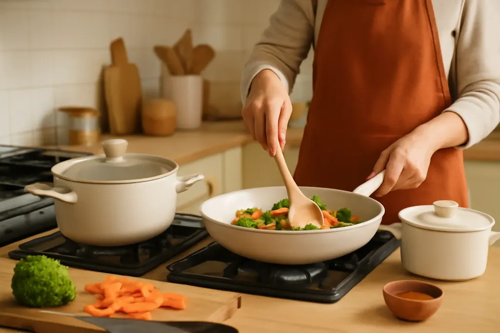 Photo illustrating ceramic cookware pros and cons