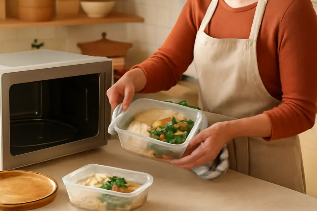 A second photo showing a related step or detail for freeze meal prep portions safely