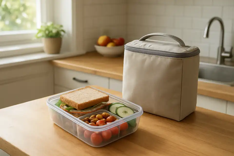 Editorial photograph (generic category image, not the exact linked listing) representing insulated lunch bag